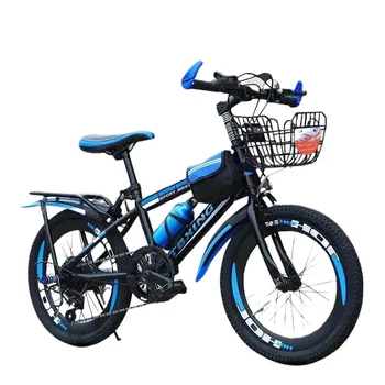 18-дюймовый детский горный велосипед с регулируемой скоростью вращения, Усиленная рама из высокоуглеродистой стали, Износостойкие нескользящие шины