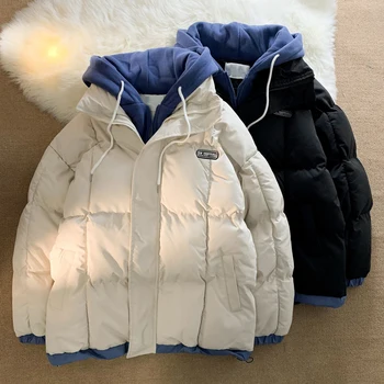 2023 Высококачественные толстые мужские куртки, теплая мужская верхняя одежда на молнии, Зимние куртки с капюшоном, модные тепловые пальто, парки Z30