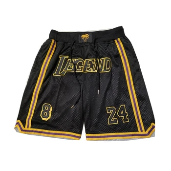 2023 Новые баскетбольные шорты LEGEND 8 24 Четыре кармана на молнии Для шитья и вышивки, спортивные шорты на открытом воздухе, высококачественные пляжные брюки