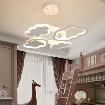 2023 Современные светодиодные люстры Creative Cloud для девочек и мальчиков, украшение интерьера потолком, люстра для детской комнаты переменного тока 220 В