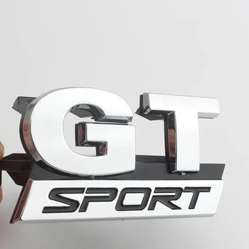 3D ABS Хромированный Логотип GT Sport Эмблема передней решетки Радиатора для Polo VW MK5 Golf 5 GT Аксессуары для спортивных значков