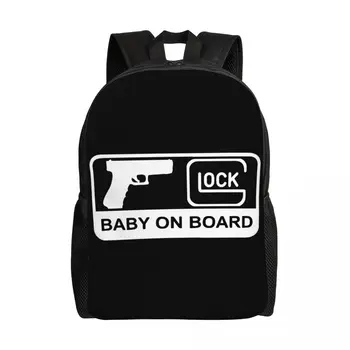 3D-принт Охотничий Тактический стрелковый рюкзак Glock Для девочек и мальчиков, дорожные сумки для колледжей, женщин, мужчин, сумка для книг Подходит для 15-дюймового ноутбука