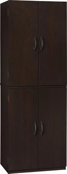 4-Дверный 5-футовый шкаф для хранения, Мублес Де Кокина из темного шоколада 59 7/8 
