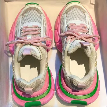 Damyuan/ Новые женские кроссовки, повседневная обувь, Дышащая женская вулканизированная обувь, Женские кроссовки на платформе, Модная женская обувь на платформе