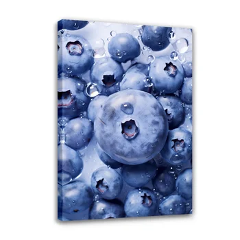 Forbeauty Blueberries Печать распылением на холсте, живопись, водонепроницаемые и блочные настенные картины маслом, плакат для домашнего декора