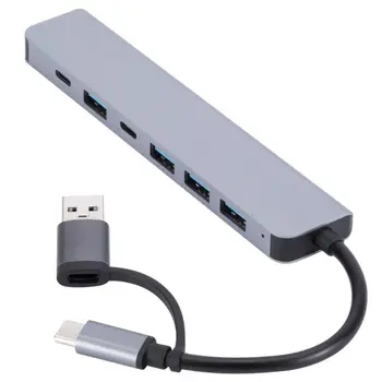 USB C Концентратор USB 3.0 Type-C Разветвитель Многопортовая Док-Станция OTG Адаптер USB Расширитель PD Зарядка Для Ноутбука Мобильного Телефона Планшета