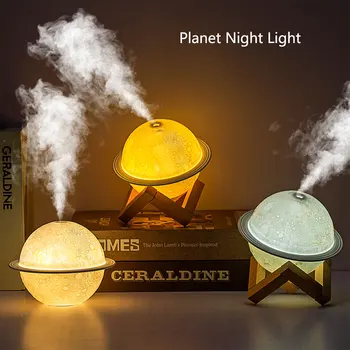 USB Светодиодный увлажнитель Moon, ночные светильники, Портативная лампа-освежитель воздуха, Подарки друзьям, семье, Настольная лампа для декора рабочего стола в комнате