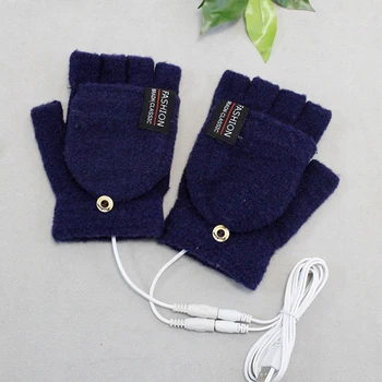 USB Теплые перчатки с подогревом рук Ветрозащитные Портативные зимние варежки Удобные Износостойкие для дома и офиса Аксессуары