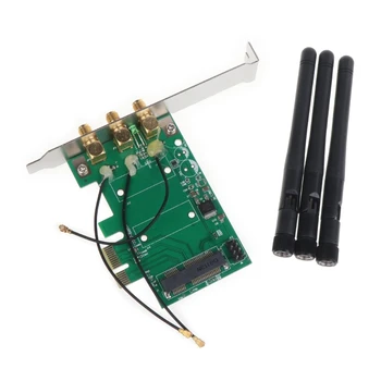 Адаптер-конвертер беспроводной карты Wifi Mini PCI-E в PCI-E1X