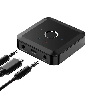 Аудиоприемник, совместимый с Bluetooth, светодиодный световой дисплей, совместимый с Bluetooth 5.2 передатчик RX TX 3,5 мм для автомобильного комплекта/проводного динамика