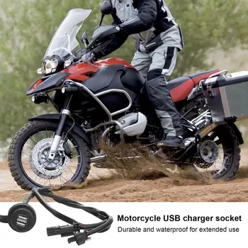 Быстрое зарядное устройство для мотоцикла, водонепроницаемое зарядное устройство для велосипеда, телефона с USB-портом, адаптер быстрой зарядки для всех мотоциклов