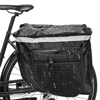 Велосипедные корзины, Водонепроницаемая светоотражающая сумка, многофункциональная сетка для велосипедов для горных дорог, сумка для хранения багажа, велоспорт