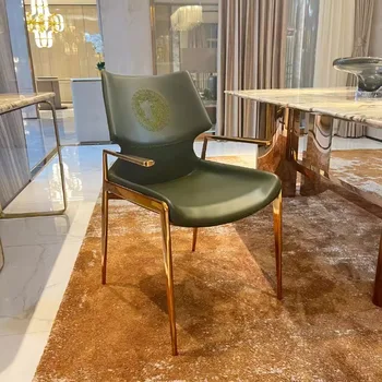 Дизайнерские Роскошные обеденные стулья из кожи для гостиной, Минималистичные обеденные стулья для гостиниц, Игровая мебель для дома Sillas Cocina YQ50DC