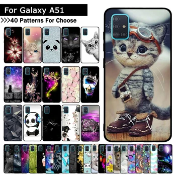 Для Samsung Galaxy A51 4G Case 2019 Новая Модная Силиконовая Мягкая задняя крышка из ТПУ Для Samsung A51 A515F Чехлы для телефонов A51