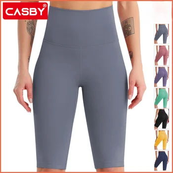 Женские бесшовные шорты для йоги, обтягивающие брюки, спортивные штаны для фитнеса, Высокая талия, летние шорты большого размера, леггинсы для йоги для тренировок, бега