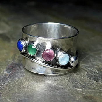 Инновационные красочные кольца с цирконом Для женщин Модные украшения для женской вечеринки