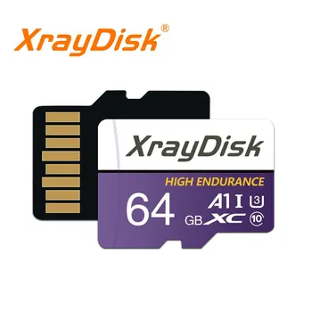 Карта памяти Xraydisk TF 64G Высокоскоростная Карта памяти с адаптером A1 U3 Class 10 V30 для телефона / камеры /приборной панели