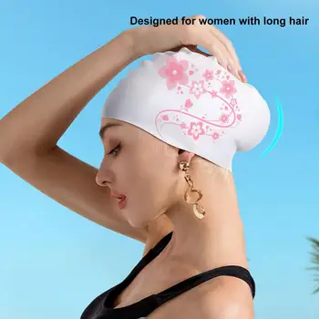 Качественные водонепроницаемые силиконовые шапочки для плавания, блокирующие хлор, ухаживают за вашими мягкими волосами
