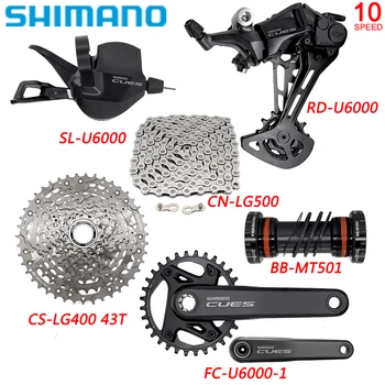 Комплект Переключателей SHIMANO CUES U6000 1X10 Speed Groupset BB-M501 Нижний Шатун FC-U6000-1 для Велосипеда MTB 10V Оригинальные Запчасти