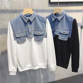 Корейская версия трендовой рубашки Lead, два свитера, мужские открытки Autumn Tide, ковбойский красавчик с вышивкой