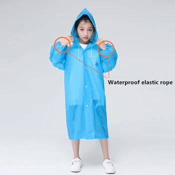 Корейский Прозрачный Плащ Модный Детский Плащ EVA, Утолщенный Водонепроницаемый Плащ, Набор Непромокаемых Плащей для путешествий для детей