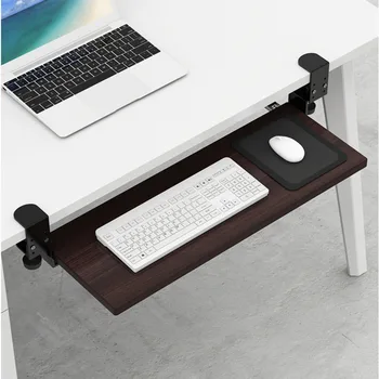Кронштейн для клавиатуры Без отверстий для выдвижных ящиков Бесплатная установка Кронштейн для выдвижного зажима для рабочего стола Стеллаж для хранения компьютерной мыши