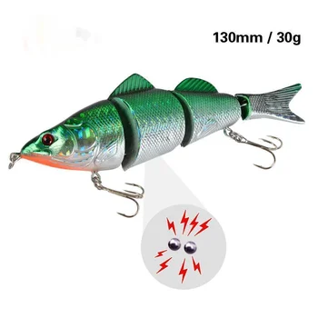 Многосекционная рыбка со звуковыми бусинами, 13 см 30 г, рыболовная приманка, приманка для морской рыбалки, воблер для плавания и совместная приманка