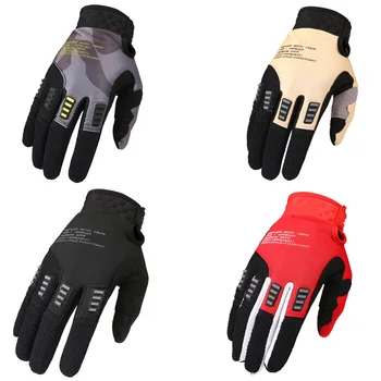 Мотоциклетные перчатки с сенсорным экраном, Дышащие Мотогонки, велосипедные Защитные перчатки Летние Мужские