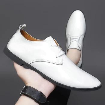Мужская обувь для отдыха из натуральной кожи, мужская деловая модельная обувь ручной работы, универсальная мужская официальная обувь, Новая легкая итальянская обувь
