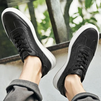 Мужские кроссовки из натуральной кожи, мужская вулканизированная обувь, высококачественные дизайнерские кроссовки Tenis Masculino, универсальная обувь для скейтборда