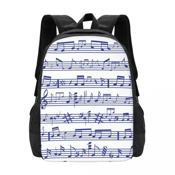 Музыкальная нота Пианино Простой Стильный Студенческий Школьный рюкзак Водонепроницаемый Большой емкости Повседневный Рюкзак для путешествий Рюкзак для ноутбука