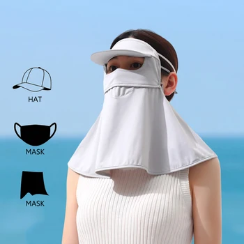 Новая маска для защиты от ультрафиолета, солнечный блокиратор для лица, Солнцезащитный крем, вуаль, Солнцезащитный баф, Балаклава, блокирующая солнечный свет.