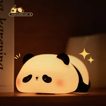 Новая мини-панда, Маленький ночник, Креативная гостиная, Милая Панда, 3-ступенчатая регулировка света, Украшение рабочего стола, Мультяшный подарок