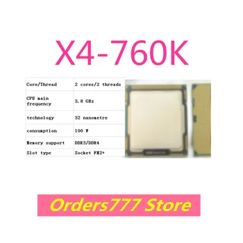 Новый импортный оригинальный процессор X4-760K 760K 760K CPU 2 ядра 2 потока 3,8 ГГц 100 Вт 32 нм DDR3 R4 гарантия качества FM2