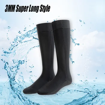 Носки для подводного плавания с трубкой длиной 3 мм, водонепроницаемые теплые противоскользящие пляжные носки для дайвинга для женщин, носки для водных видов спорта