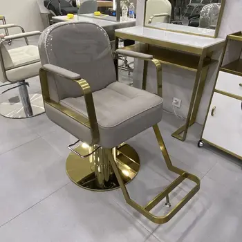 Парикмахерское кресло Golden с поворотным механизмом, роскошная подставка для ног, профессиональное парикмахерское кресло, эстетическая мебель для салонов красоты Stuhl MQ50BC