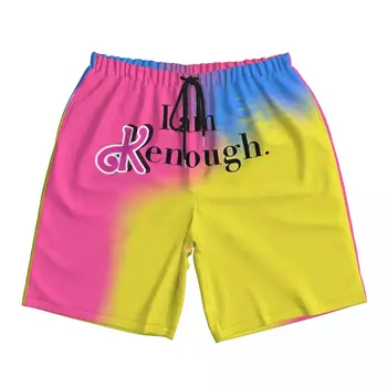 Пляжные шорты I Am Kenough Tie Die, Быстросохнущие плавки для мужчин, летние плавки Ryan Gosling Kenergy, пляжная одежда для плавания