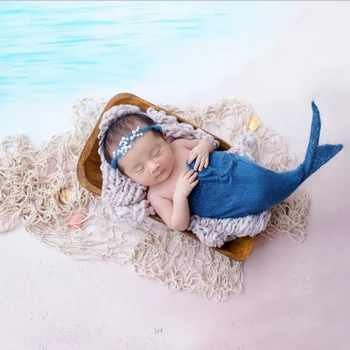 Реквизит для фотосъемки новорожденных Маленькая Деревянная Кровать Детская камера Модель автомобиля Позирующая Декоративная Мебель Деревянная Детская кровать с Дрогом