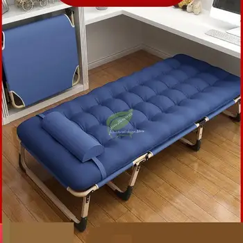 Складная кровать односпальная кровать офисная простая кровать для обеда многофункциональная портативная раскладушка домашний шезлонг для сна