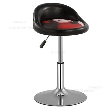Современные парикмахерские кресла Высокий барный стул с подъемной спинкой вращающиеся стулья Кресло для домашней парикмахерской Nordic Beauty Salon Furniture Z