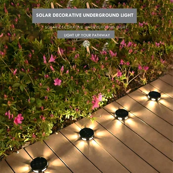 Солнечные наземные фонари, 6 светодиодных уличных садовых ландшафтных ламп, Газонная дорожка, Палуба во дворе, Дорожка для патио, солнечный свет, Водонепроницаемый Солнечный свет