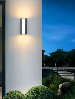 Уличный настенный светильник, светодиодный водонепроницаемый для лестничного прохода, водонепроницаемый современный простой наружный настенный светильник, садовый светильник для виллы