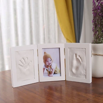 Фоторамка для новорожденных, детские формы 3D DIY, Мягкая глиняная чернильница, отпечаток руки, отпечаток ноги, Детские Изысканные сувениры, Литье украшений для дома