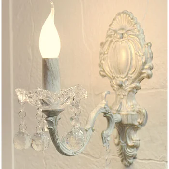 Французский светильник роскошная спальня хрустальный настенный светильник фоновая стена гостиной американский старый ретро уличный фонарь Европейская прикроватная лампа