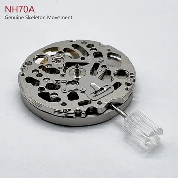 Японский оригинальный механический механизм NH70 NH70A с 24 драгоценными камнями, модификация скелетонного механизма, механизм с автоматической заменой часов