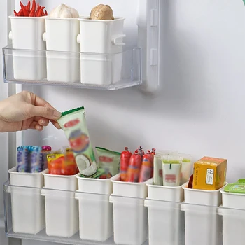 Ящик для хранения с боковой дверцей холодильника, Комбинированная Кухонная корзина для слива посуды, Подставка для ложек, Органайзер для стеллажей