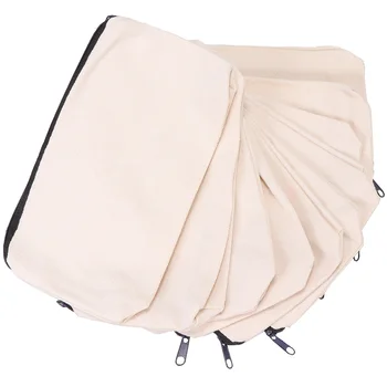 10 шт. холщовых сумок-футляров, маленькая косметичка на объемной молнии, эстетичная заготовка