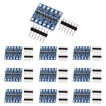 10шт 4-Канальный Преобразователь логического уровня IIC I2C Двунаправленный Модуль Переключения от 3,3 В до 5 В Для Arduino (упаковка из 10 штук)