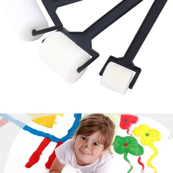 12 шт. Набор мини-инструментов для рисования, валик для малышей, материал, окрашенный в белый цвет, для малышей