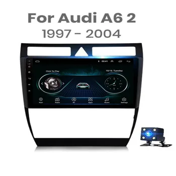 2 Din Android 12 Автомагнитола Для Audi A6 C5 1997-2004 S6 RS6 Мультимедийный Плеер 5G Carplay QLED Головное Устройство Аудио Стерео Авто DVD